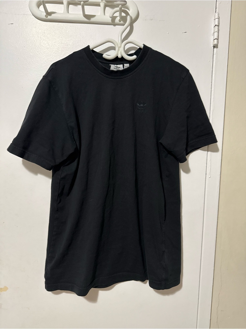 adidas Black Short Sleeve Crew Neck Tee - Minimal Logo